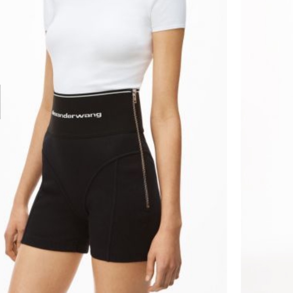 Alexander Wang Logo Elastic Bike Short Size XS